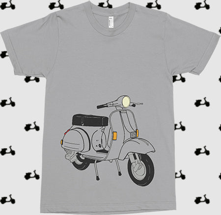 T-Shirt P Series Line Drawing Silver
