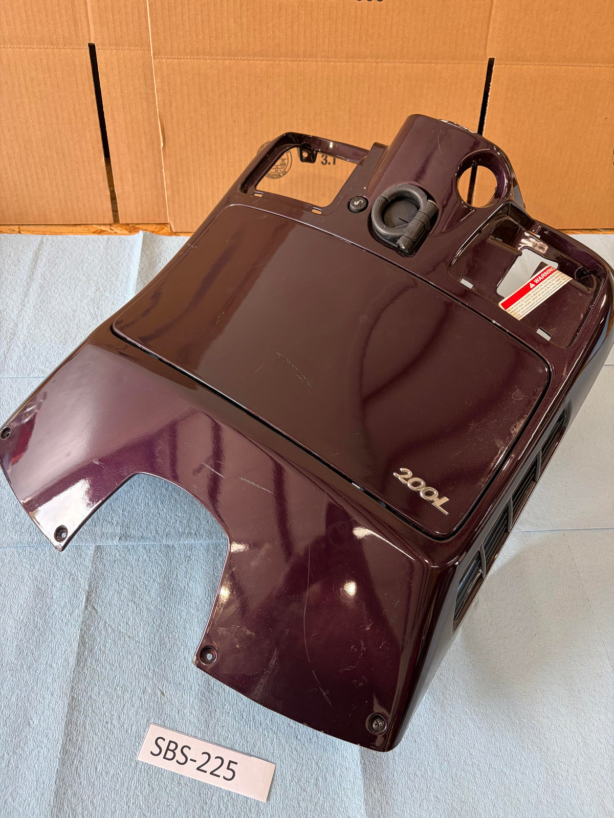 Vespa GT200 Burgundy Glovebox