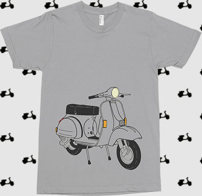 T-Shirt P Series Line Drawing Silver