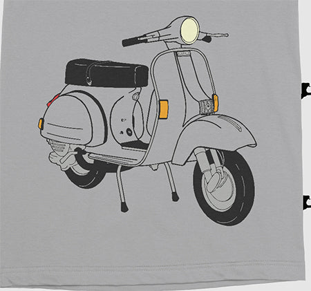 T-Shirt P Series Line Drawing Silver