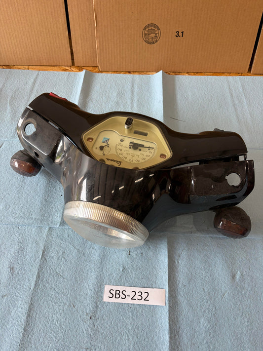 Vespa LX Black Headset Covers and Speedo